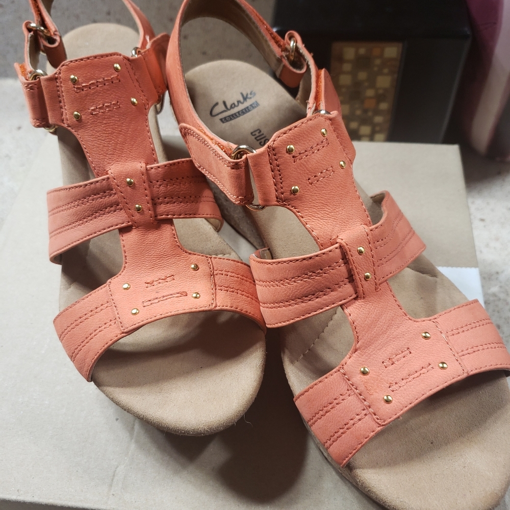CLARKS WOMEN'S ANNADEL IVORY ORCHID CORAL 8.5M - Picture 7 of 12